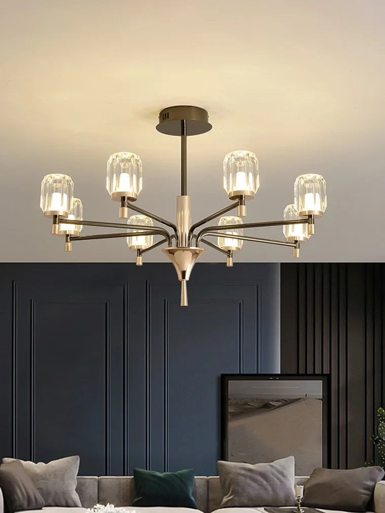 lustre moderne éclairage intérieur suspension design élégant - vue 4 sur 9