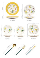assiette ceramique motif citron style europeen elegante table