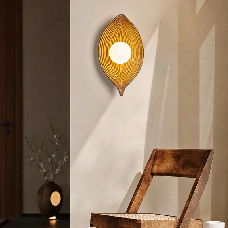 Wabi Sabi-Creative Boat LED Wall Light, Interior Resin Decorative Light, Designer, Hotel, Villa, Cafe, Aisle, G4 - vue 2 sur 9