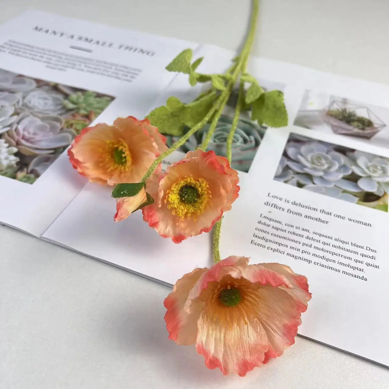 bouquet de fleurs artificielles en soie pour décorations diverses - vue 13 sur 19