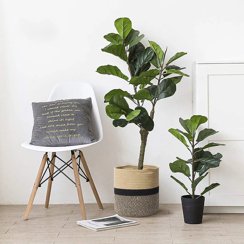 panier en corde de coton pour plantes et rangement intérieur - vue 5 sur 12