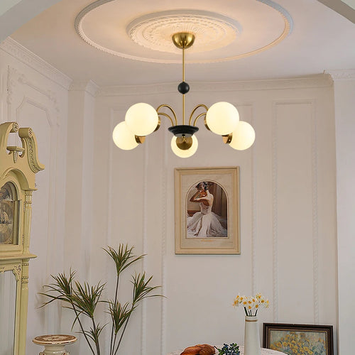 Moderner Kronleuchter Bauhaus Magic Bean französischer Creme-Luxus