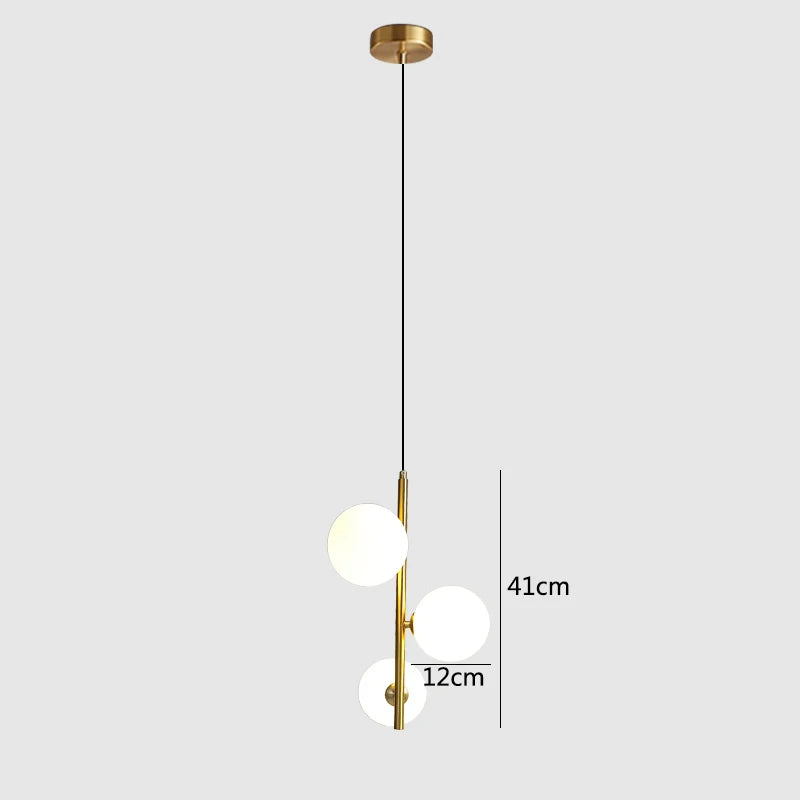 suspension moderne en verre et laiton noir design lumineux