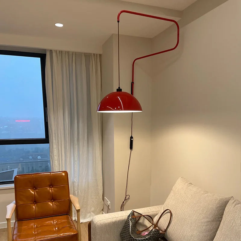 Nordische Pendelleuchte mit verstellbarem langem Arm - vue 3 sur 8