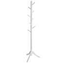VASAGLE Standing Coat Rack, Solid Wood Coat Rack, Tree-Shaped Coat Rack with 8 Hooks, 3 Height Options, for Clothes, Hats, Bags