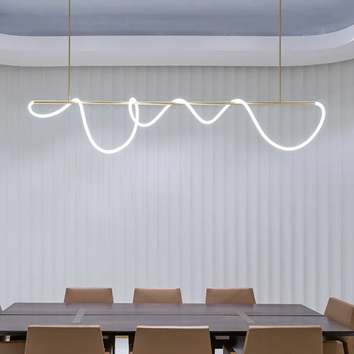 lustre led moderne long tuyau minimaliste pour bar