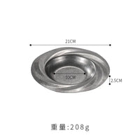 assiette creuse retro inox pour salade pates dessert
