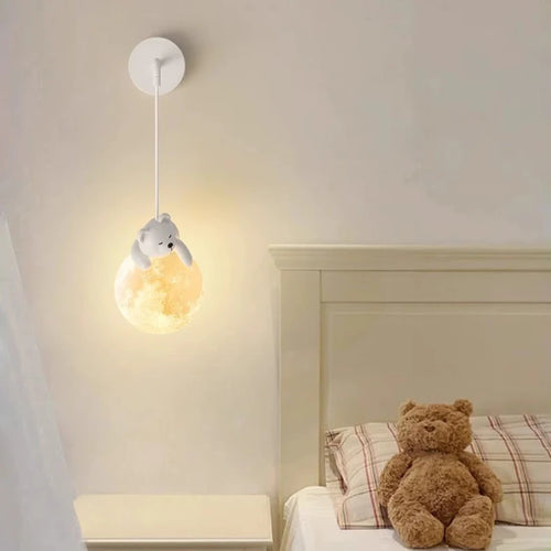 Applique murale lapin ours blanc nordique simple garçon fille bébé