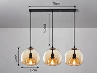 Suspension boule en verre design moderne décoratif intérieur