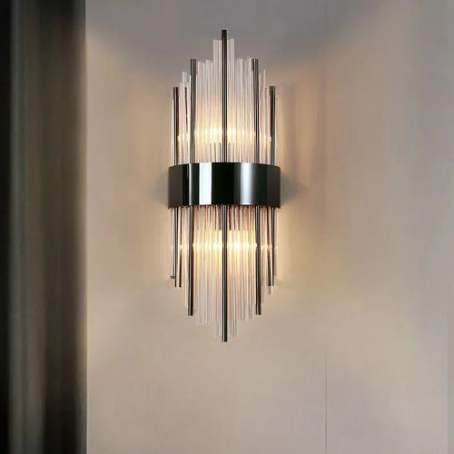 Elegante LED-Wandleuchte aus Kristall im nordischen Design - vue 3 sur 12