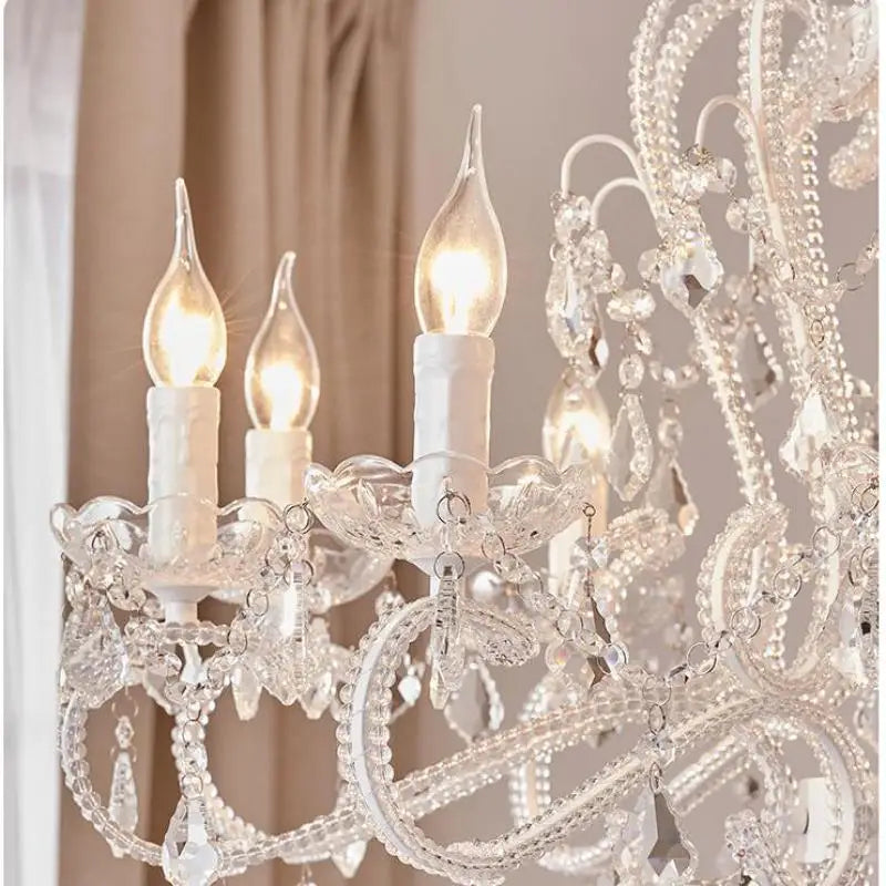lustre retro en cristal art nordique pour salon et salle à manger - vue 6 sur 11