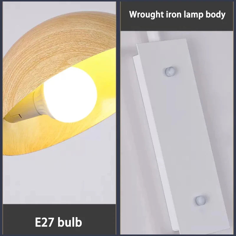 Retro-nordische Wandleuchte mit langem Arm und modernem LED-Design - vue 6 sur 10