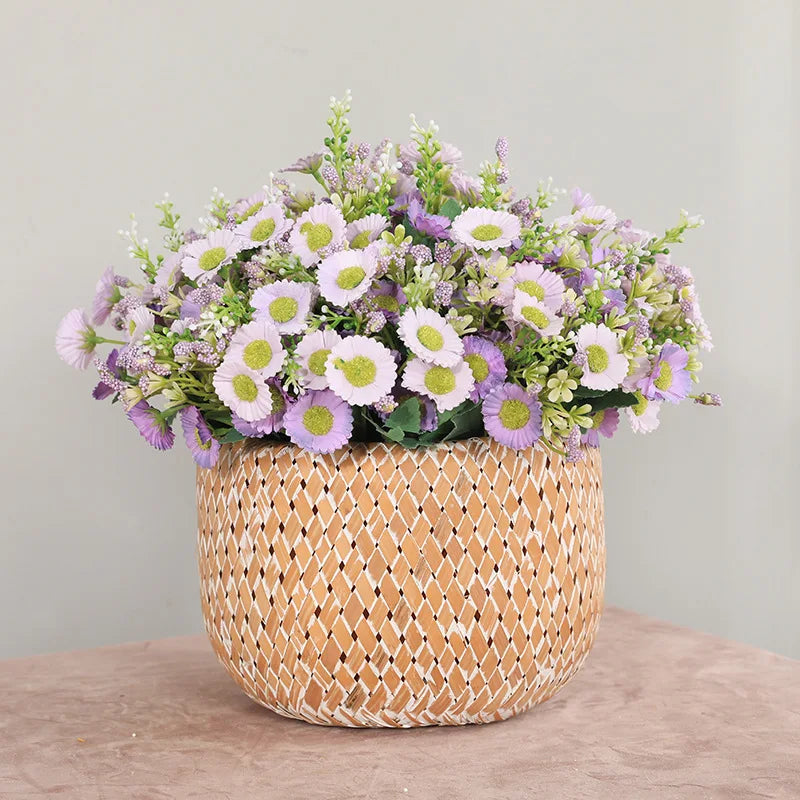 six fleurs artificielles chrysanthème pour décoration de mariage - vue 2 sur 12