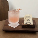 Verre carré dépoli style moderne pour boissons froides