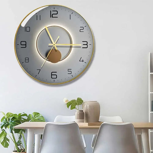 horloge murale en verre design moderne créatif pour décoration intérieure