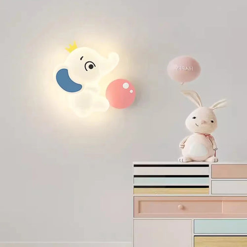 Moderne Wandleuchte Elefant für Kinderzimmer mit sanftem Licht - vue 6 sur 12