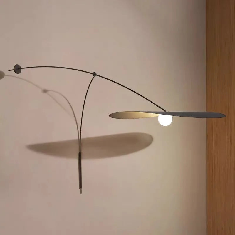 applique de lecture à bras long minimaliste rotative