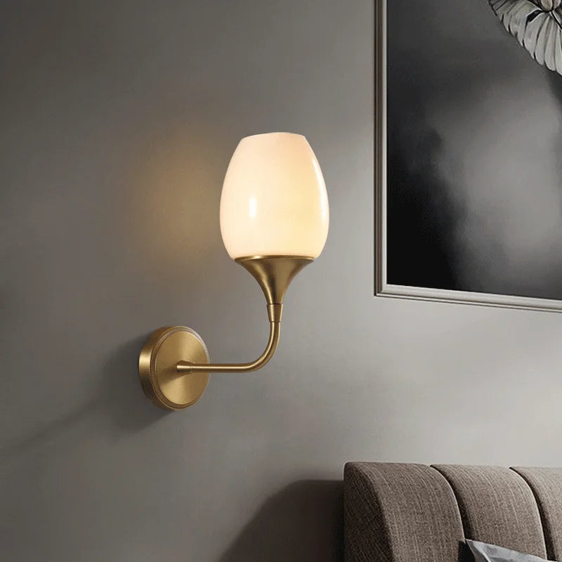 applique murale en cuivre design nordique minimaliste pour éclairage décoratif
