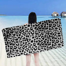 serviette de bain microfibre motif léopard vache enfant