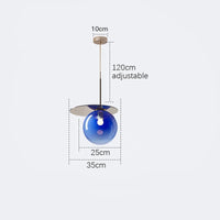 Moderne Pendelleuchte aus getöntem Glas für die Inneneinrichtung