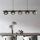 Moderne Pendelleuchte aus schwarzem Glas