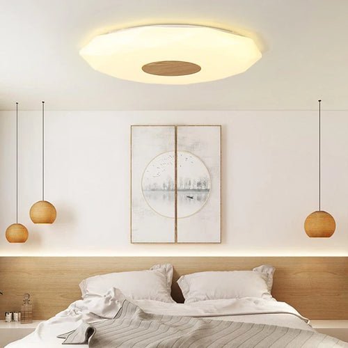 LED-Deckenleuchte aus massivem Holz Stern Diamant minimalistisch - vue 6 sur 9