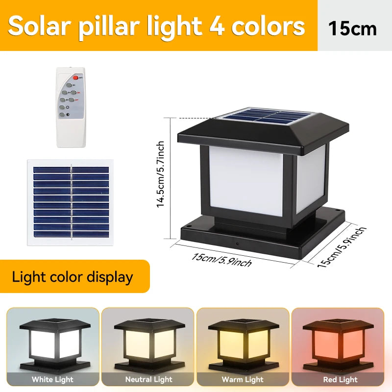 lampes solaires led étanches avec télécommande pour jardin - vue 10 sur 10