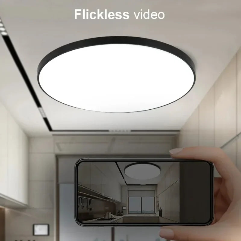Plafonnier LED à détection de radar super mince 27CM plafonnier à induction radar à micro-ondes - vue 7 sur 7
