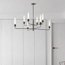 lustre simple et moderne en laiton avec boule de marbre acrylique