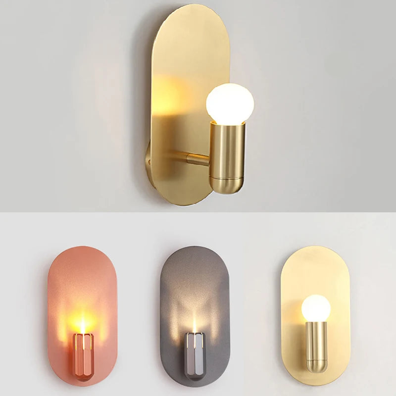 applique murale LED dorée ovale design - vue 3 sur 9
