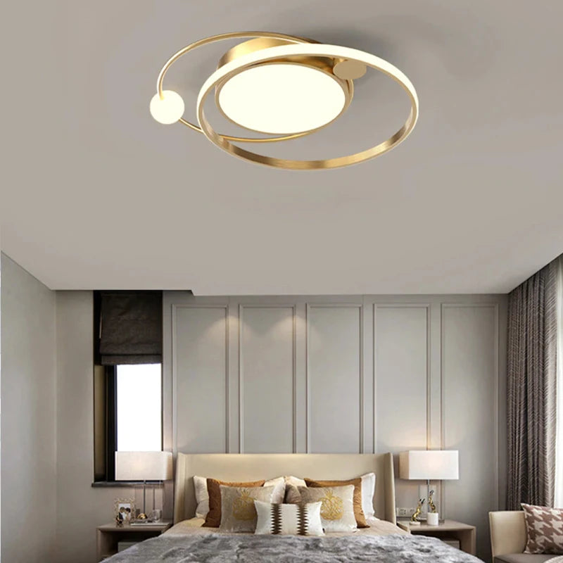 lustre moderne à led avec télécommande design simple et élégant - vue 5 sur 13