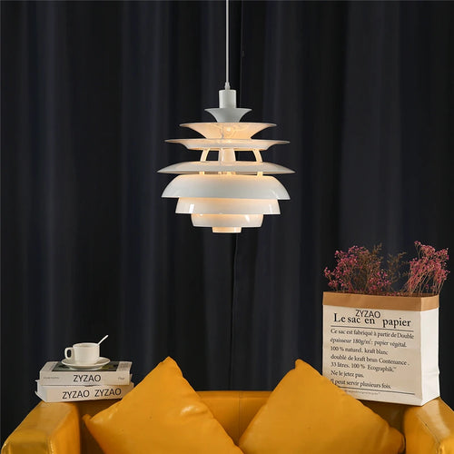 Lustre en aluminium postmodernes main de concepteur nordique