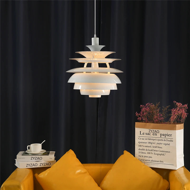 Lustre en aluminium postmodernes main de concepteur nordique - vue 4 sur 8