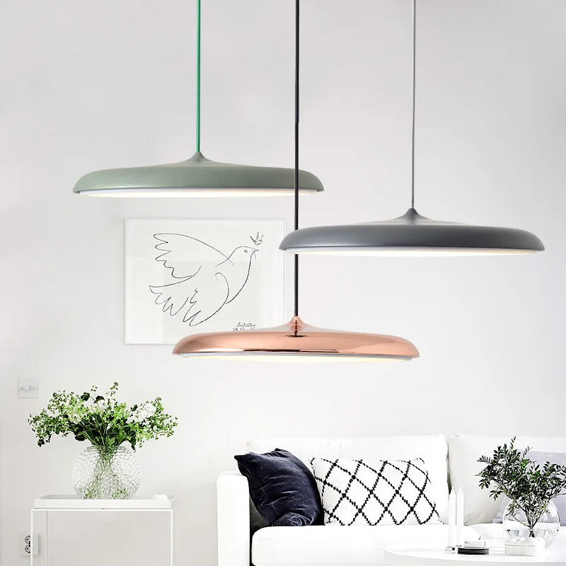 lampe led suspendue design nordique simple avec soucoupe volante - vue 5 sur 14