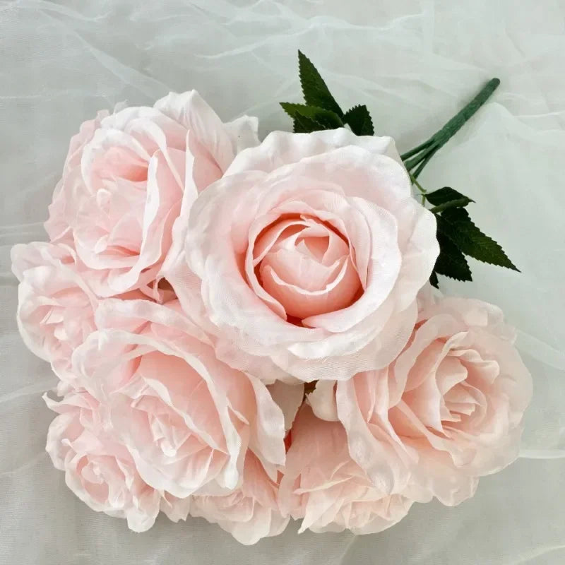bouquet de roses artificielles en soie pour décoration intérieure - vue 20 sur 28