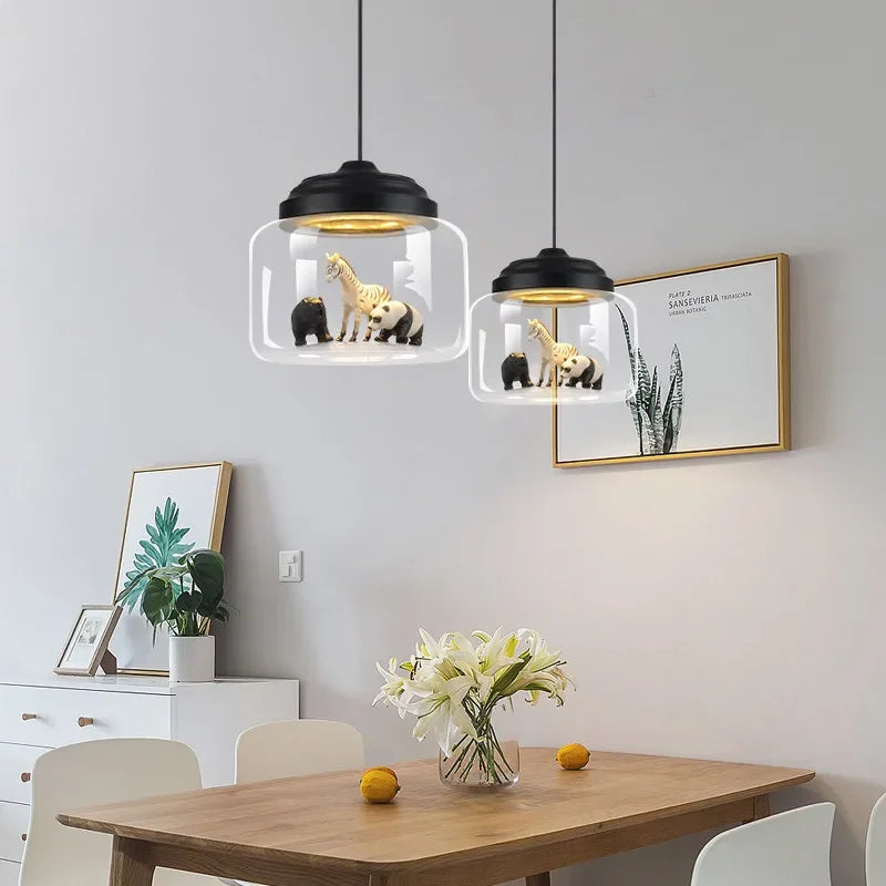 suspension LED design moderne en forme d'animal pour décoration intérieure - vue 3 sur 12