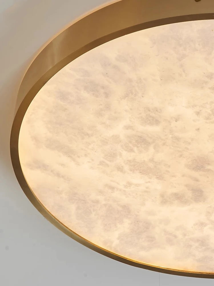 plafonnier led en marbre au design moderne en cuivre brossé - vue 11 sur 11
