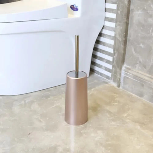 brosse de toilette de luxe avec support doré pour salle de bain