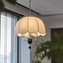 Wabi Sabi Pendelleuchte aus Massivholz im Retro-Stil