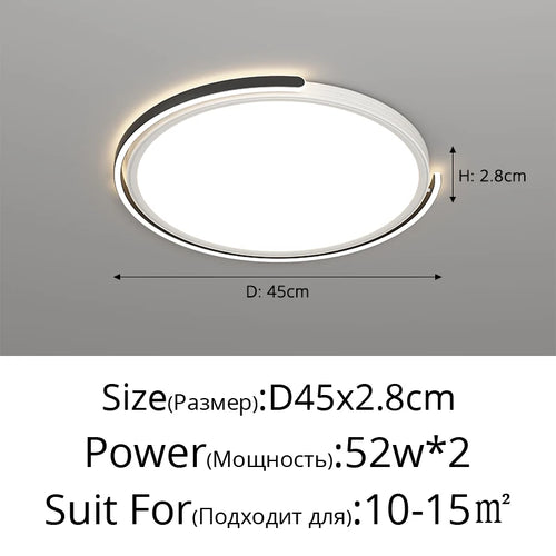 Moderne LED-Deckenleuchte für dekorative Innenbeleuchtung - vue 12 sur 14