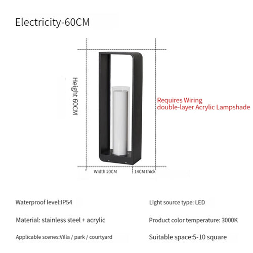 Wasserdichte LED-Solarleuchte für Garten und Hof - vue 12 sur 21