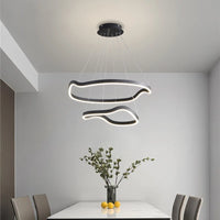 Lustre anneaux déformés design panochas pour intérieur