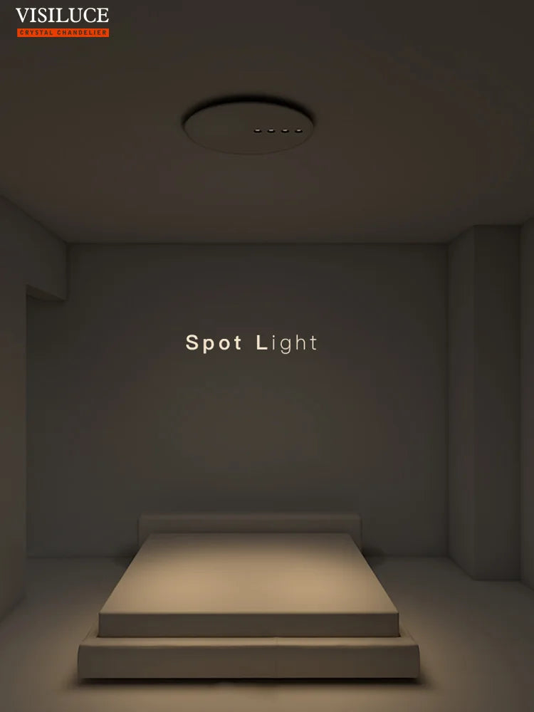 Runde minimalistische LED-Deckenleuchte dimmbar für den Innenbereich - vue 3 sur 8