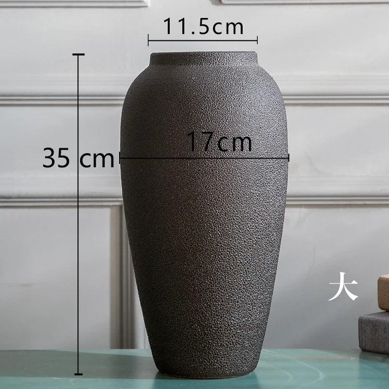 vase en céramique vintage style européen et chinois moderne - vue 8 sur 15