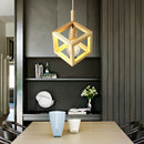 Moderne Pendelleuchte aus Massivholz für Innenbeleuchtung