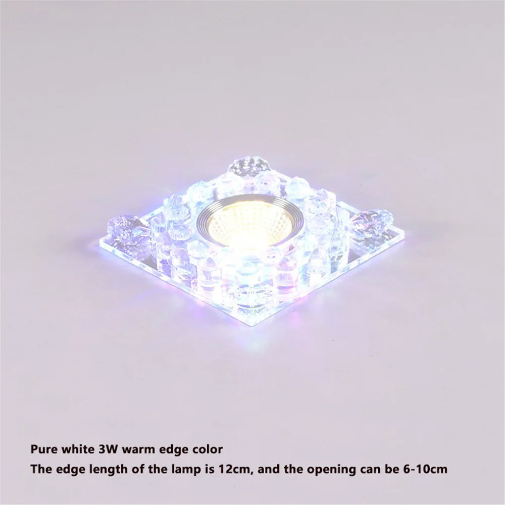 plafonnier led rgb carré en cristal pour décoration intérieure variée - vue 18 sur 24