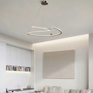 Moderner LED-Kronleuchter mit Ringen für die Innendekoration