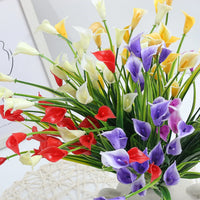 bouquet de lys calla artificiels pour décoration intérieure et extérieure