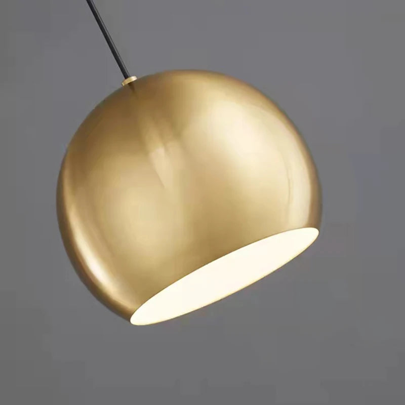 lampe suspendue vintage en cuivre avec fil réglable - vue 6 sur 8