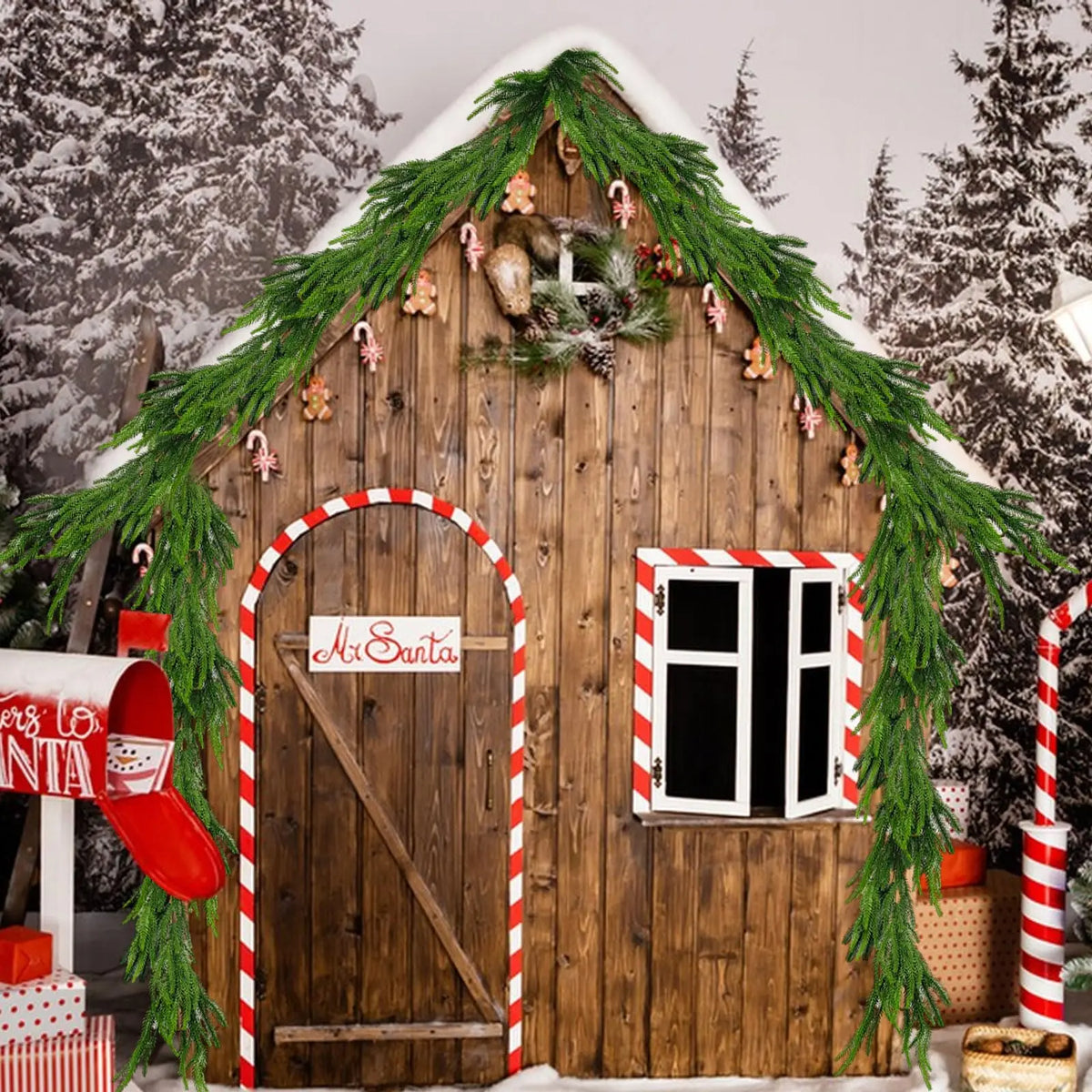 Realistische Tannengirlande für Weihnachtsdekoration und DIY - vue 4 sur 8